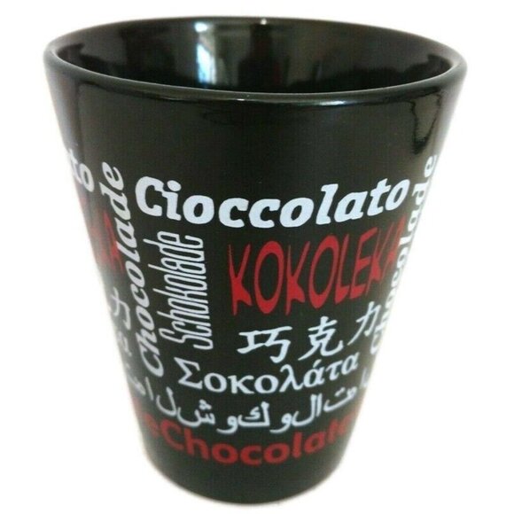 World Chocolate Lovers Mug Black Foreign Language Word Art Coffee Cup Gift - Picture 2 of 6
